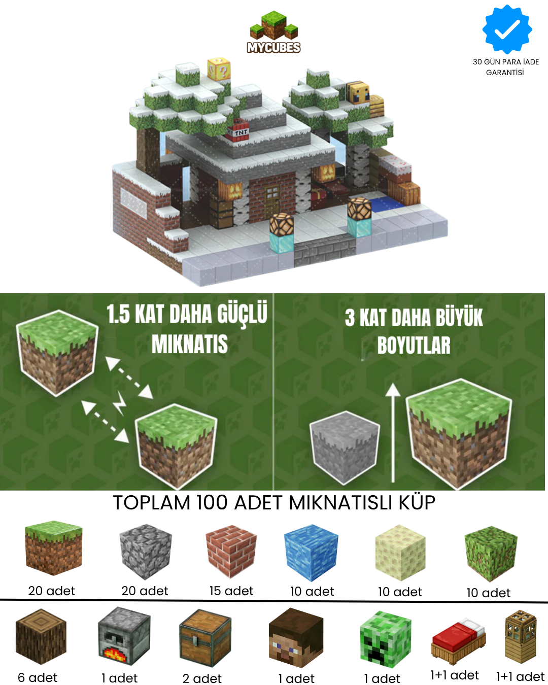 MyCubes Mıknatıslı Küpler